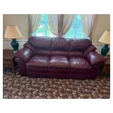Burgundy deep wine colored  sofa