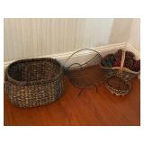 Baskets fireplace wood holder