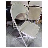 3 metal folding chairs
