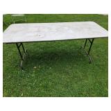 Wooden top folding table