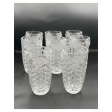 8 ANNA HUTTE BLEIKRISTALL 24% LEAD CRYSTAL VASES