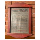 (Warping) vintage wooden sign Rules for employees