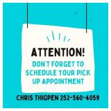 Text Chris and schedule your Pick up!