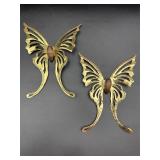 MCM Butterflies Gold Metal & Wood Wall Decor