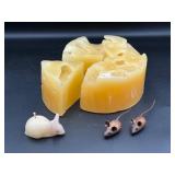 Vintage mice and cheese