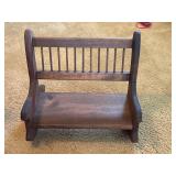Vintage doll rocking chair bench
