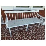 Outdoor wooden bench