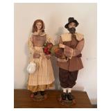 Vintage tall Thanksgiving figures