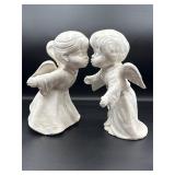 Vintage ceramic kissing angels (some flaws)