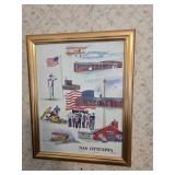 Framed Naval air station picture