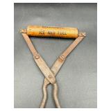Vintage kalamazoo ice & fuel Co ice block tongs