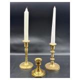 Vintage brass candle holders