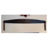 Vintage 2 man cross cut saw double handle