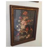framed still life print