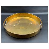 vintage brass serving tray