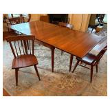 Willett Transitional MCM Cherry Wood Table chairs