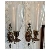 Brass wall hanging sconces candle holders