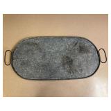 Antique Carved Stone Oval Form Serving Tray