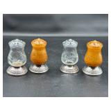 Sterling silver Quaker weighted salt & pepper