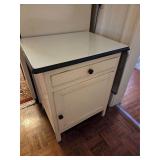 Vintage enamel top 1 drawer cabinet