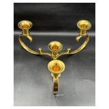 vintage brass candle holder, candelabra