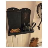 Metal wall mount match holder