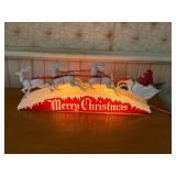 ROYALITE LIGHTED SANTA W SLEIGH PULLED BY REINDEER