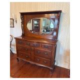 Antique Victorian-era sideboard mirror