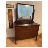 Victorian Eastlake-style dresser tilting mirror