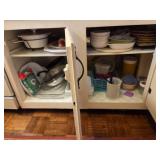Contents of kitchen cabinets