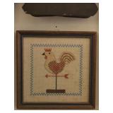 small needlepoint rooster