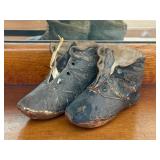 Antique baby shoes antique Victorian-era high-top