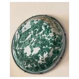 CHRYSOLITE GREEN SWIRL PIE Plate PAN Graniteware