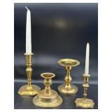 Vintage brass candleholders