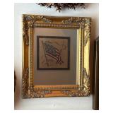 Vintage gold tone mirror small 12x13ï¿½