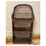 Vintage wicker shelf