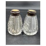 Sterling Silver cap salt & pepper shakers