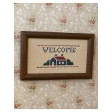 Small welcome needlepoint