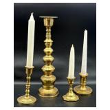 Vintage brass candle holders