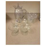 Etched glass set