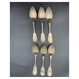Coin Silver Hotchkiss & Schreuder c1850 spoons