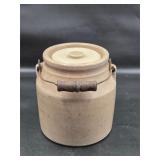 small stoneware lidded crock pat 1896