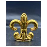 Vintage brass Fleur de Lis Bookend