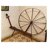 Antique large spinning wheel