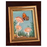 N Redfield mini painting butterfly mushrooms