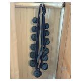 ANTIQUE SLEIGH BELLS ON LEATHER STRAPS