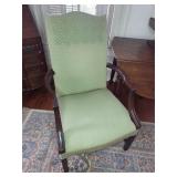 Vintage arm chair sew photos discoloration