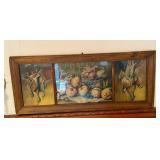 Triptych Frame Antique Photo Prop Multi Panel