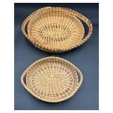 Woven seagrass baskets