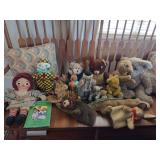 Vintage stuffed animals puppets raggedy ann